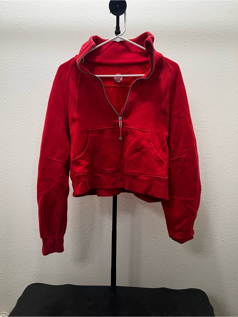lululemon athletica Red Half-Zip Crewneck Sweatshirt